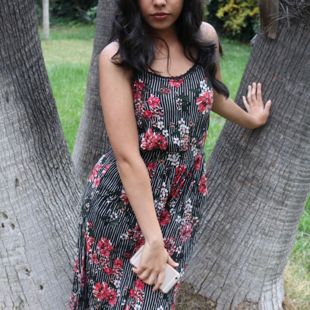 Striped Floral Romper